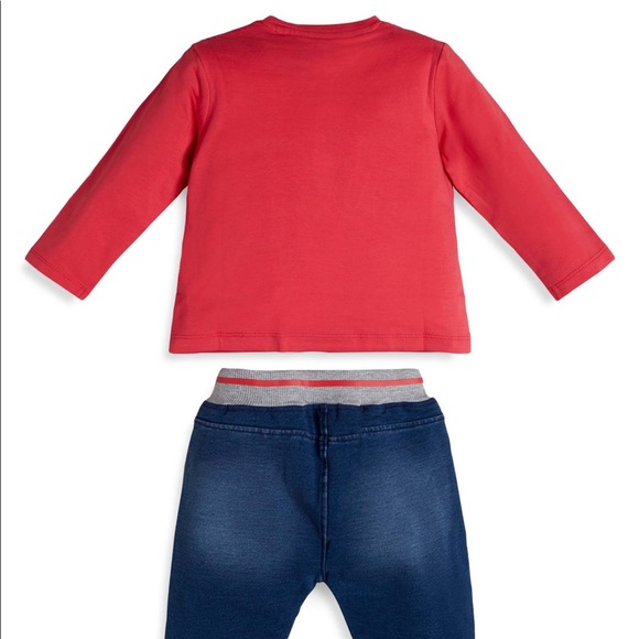 NWT Guess Baby Girls’ 2-Piece Long-Sleeve T-Shirt & Pants Set (6-9M) - Picture 2 of 4